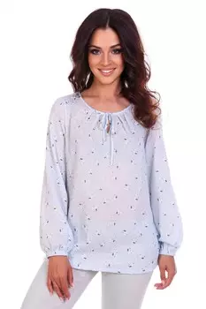 Блуза трикотажная Сесилия (голубая) рр