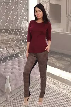 Блуза трикотажная Валенсия (бордовая)