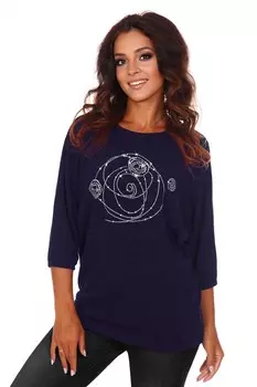 Блуза трикотажная Виллоу (синяя)