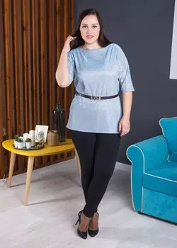 Блуза трикотажная Винона (голубая) рр