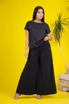 Блуза трикотажная Виста (черная)