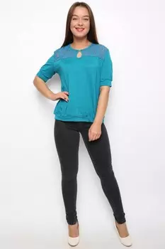 Блуза трикотажная Жасмин (зеленая) рр