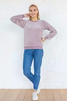 Блуза велюровая Бриана (сиреневая)