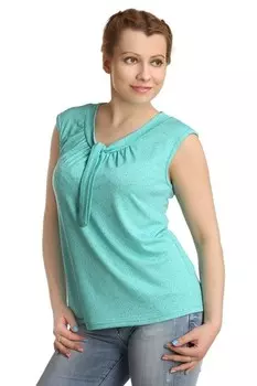 Блуза вискозная Фредерика (зеленая) рр