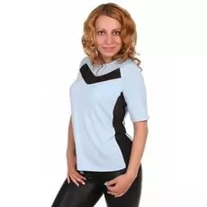 Блуза вискозная Кеона (голубая)