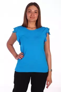 Блуза вискозная Лана (голубая) рр