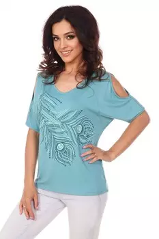 Блуза вискозная Лилит (ментоловая)