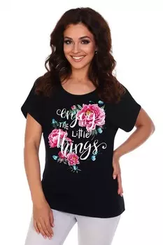 Блуза вискозная Нимфа (пионы) рр