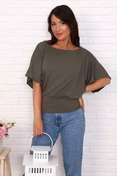 Блуза вискозная Орленда (хаки)