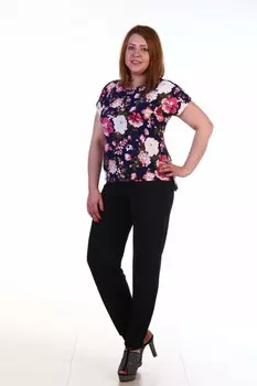 Блуза вискозная Прада (цветы)