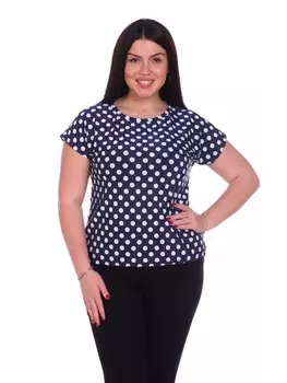 Блуза вискозная Прада (горох) рр