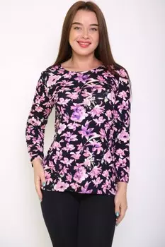 Блуза вискозная Роуз (цветы) рр