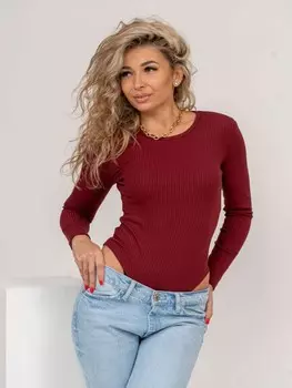 Боди трикотажное Верити (бордовое)