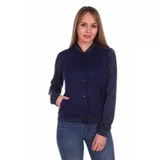 Бомбер трикотажный Вероника (синий)