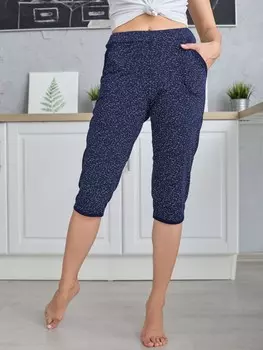 Бриджи трикотажные Рената (темно-синие)