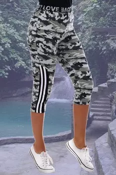 Бриджи трикотажные Рита (камуфляж)