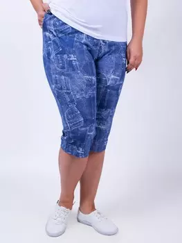 Бриджи трикотажные Самира (голубые)