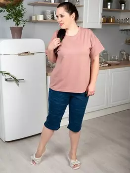 Бриджи трикотажные Самира (темно-синие)