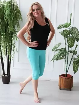 Бриджи вискозные Урсула (мятные)