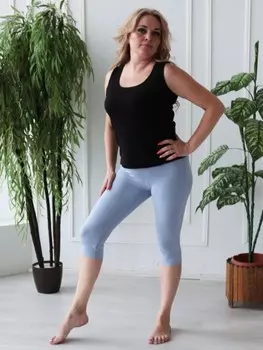 Бриджи вискозные Урсула (серо-голубые)