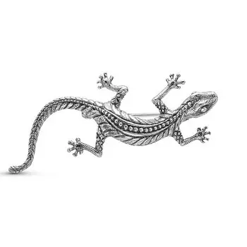 Брошь бижутерия Ящерица