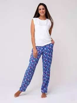 Брюки штапельное Джаника (голубые)