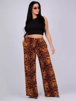Брюки штапельные Нардана (леопардовые)