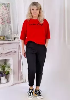 Брюки трикотажные Айнагуль (черные)