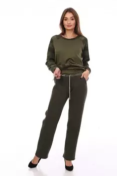 Брюки трикотажные Алена (хаки)