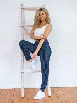 Брюки трикотажные Алита (темно-синие)