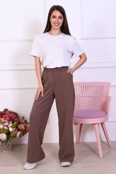 Брюки трикотажные Ануария (коричневые)