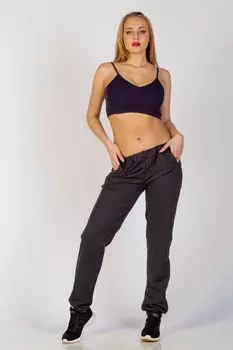 Брюки трикотажные Ариана (темно-серые)