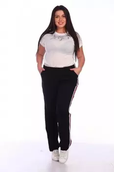 Брюки трикотажные Дина (черные) рр