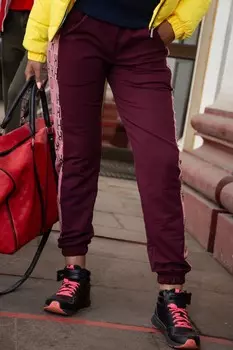 Брюки трикотажные Елена (бордовые)