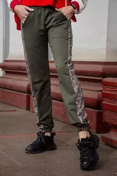 Брюки трикотажные Елена (хаки) рр