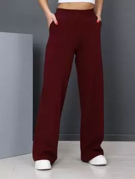 Брюки трикотажные Евангелина (бордовые)