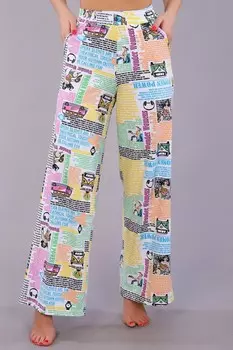 Брюки трикотажные Газета