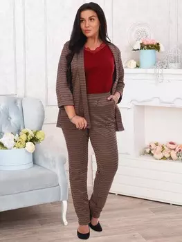 Брюки трикотажные Камелия (бордовые)