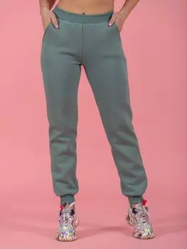 Брюки трикотажные Корнелия (оливковые)