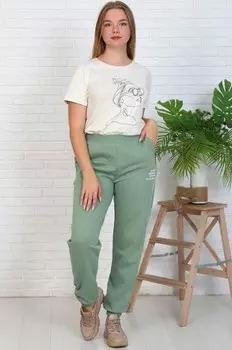 Брюки трикотажные Лайн (фисташковые)