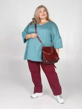 Брюки трикотажные Лили (бордовые) рр