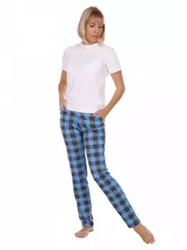 Брюки трикотажные Лия (голубые)