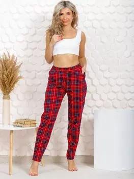 Брюки трикотажные Лола (красные)