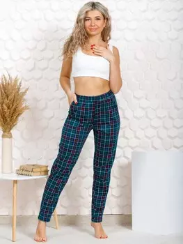 Брюки трикотажные Лола (зеленые) от