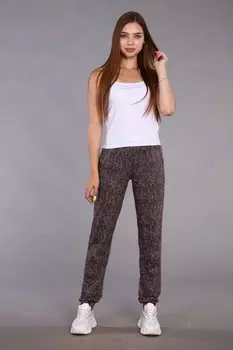 Брюки трикотажные Любомира (коричневые)