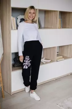 Брюки трикотажные Малин (черные)