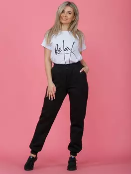 Брюки трикотажные Марта (черные)