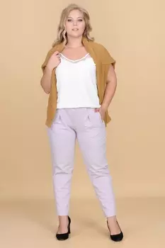 Брюки трикотажные Маруся (светло-серые)
