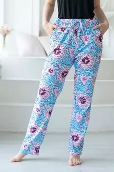 Брюки трикотажные Нинель (голубые)