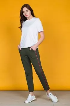 Брюки трикотажные Ольга (хаки) рр